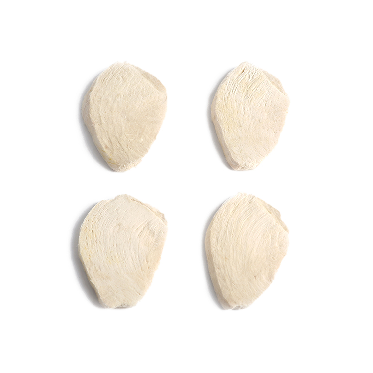 Freeze-dried chicken breast slices