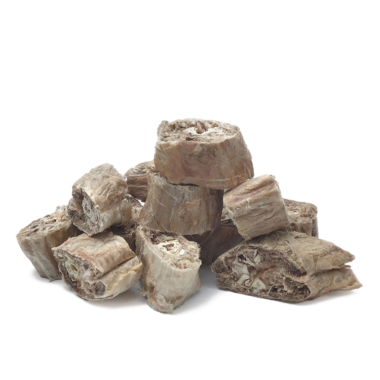 Freeze-dried chicken neck segments