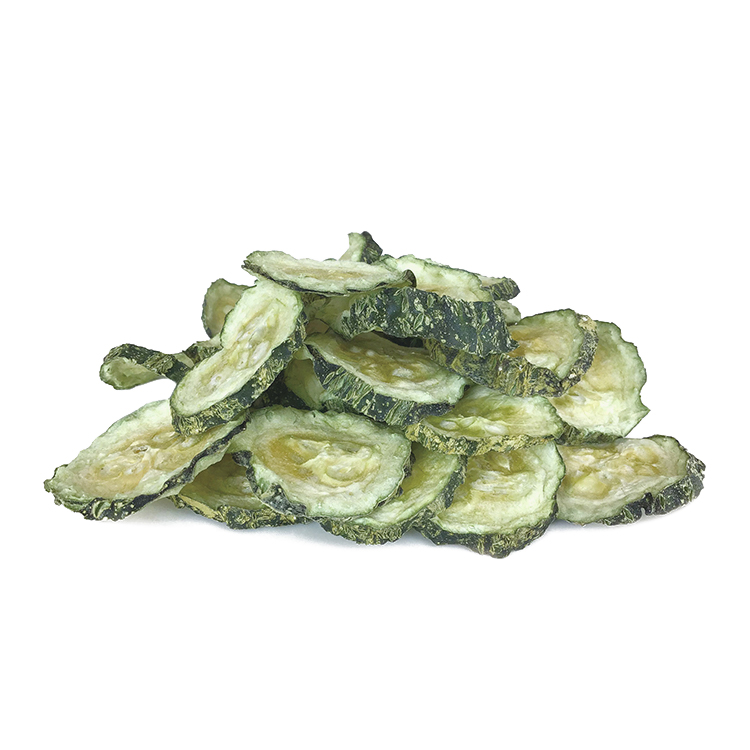 Freeze-dried cucumber slices