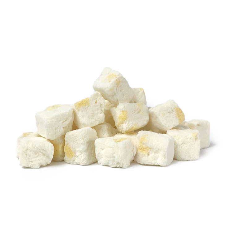 Freeze-dried yogurt carrot cubes