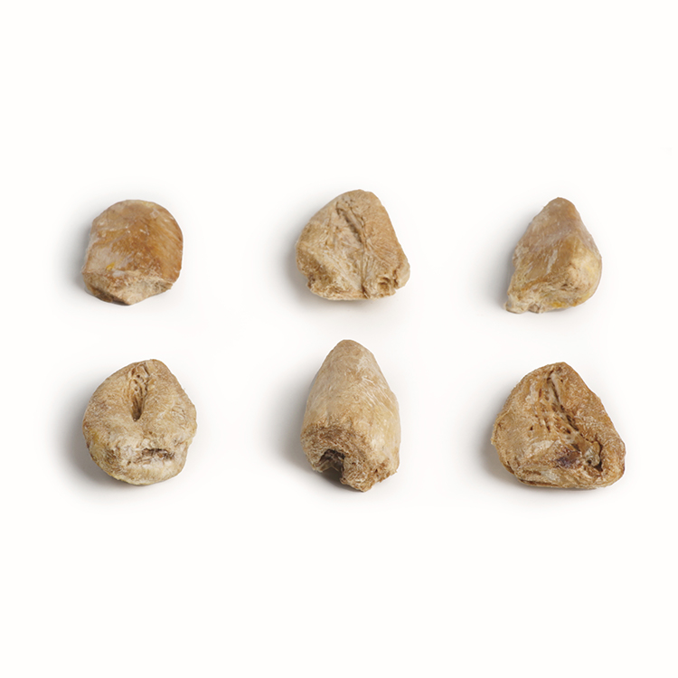 Freeze-dried half-cut chicken hearts